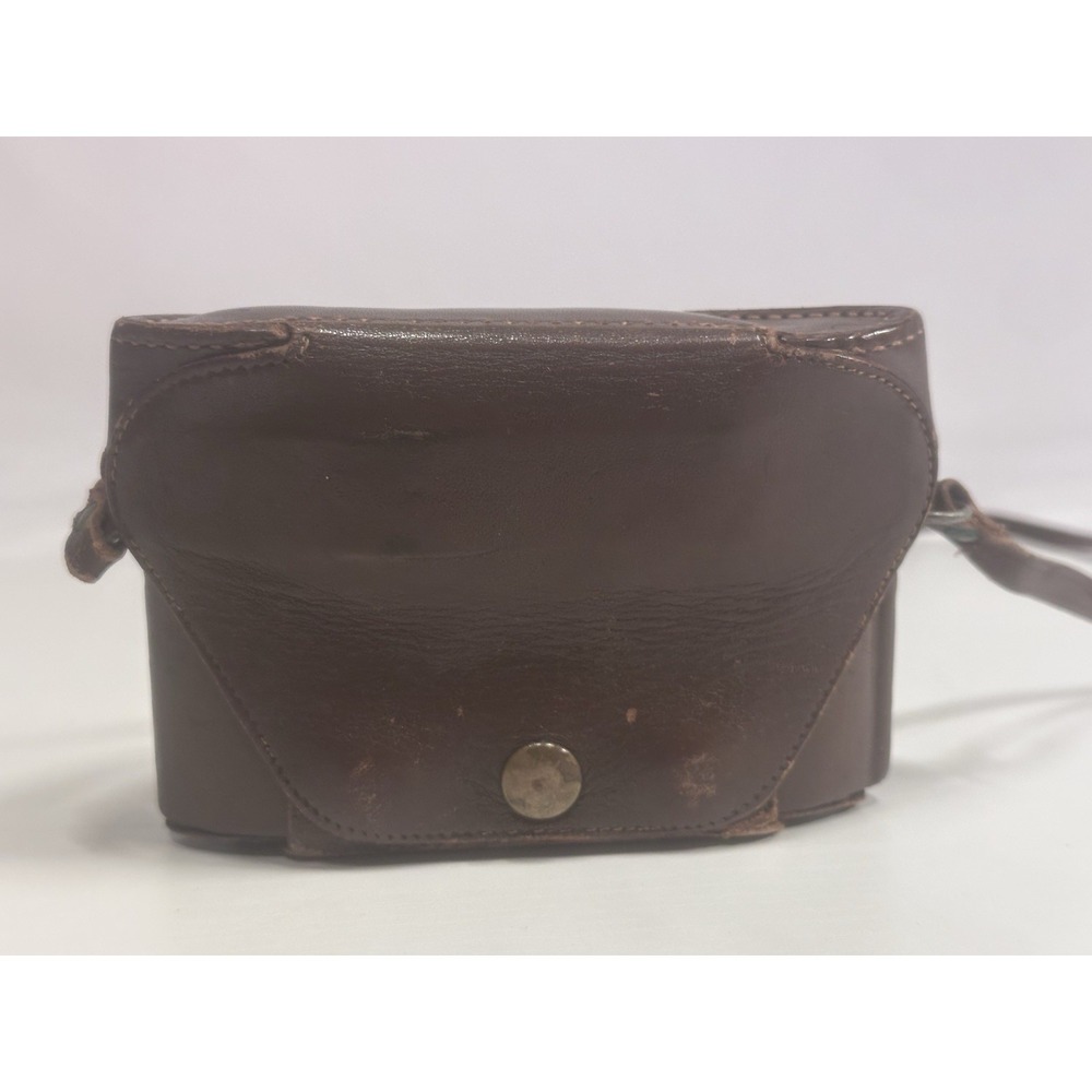 Vintage Leather Film Camera Case Brown Shoulder Strap